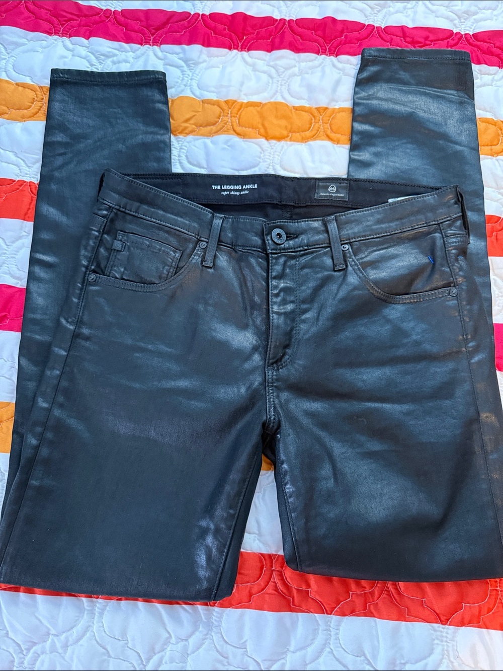 H&M Black Coated Jeggings - Sleek Ankle Fit